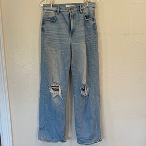 Stylish Distressed Straight Leg Jeans